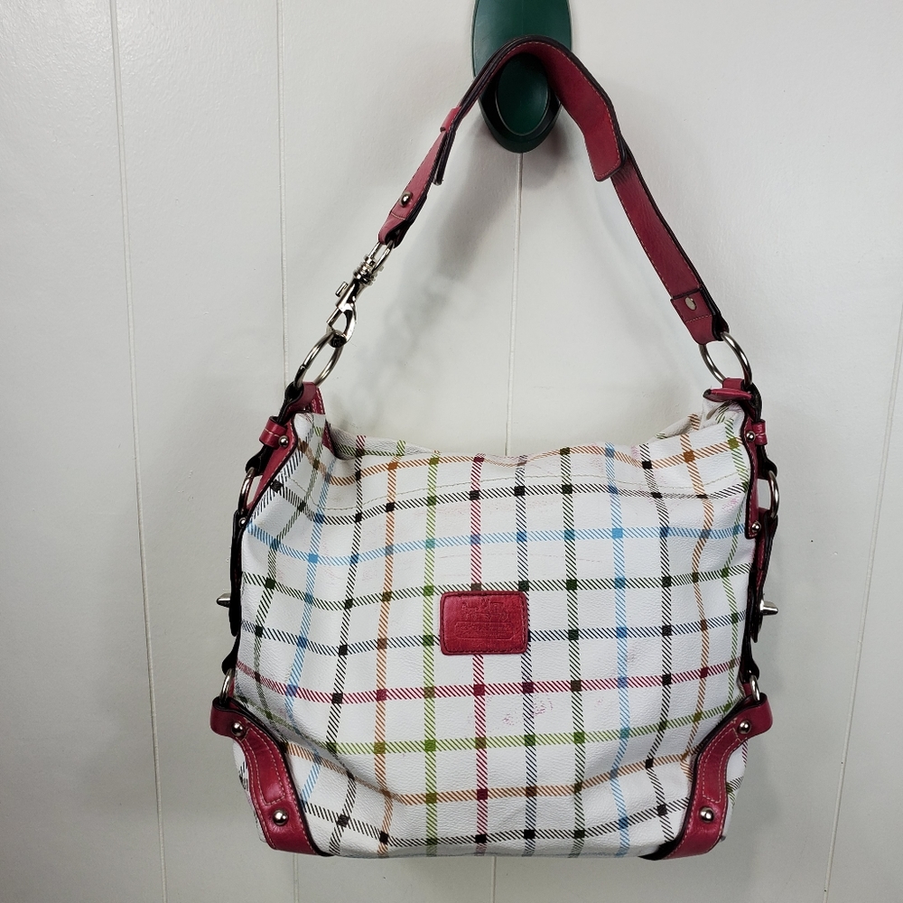 Coach pink plaid tote - Picture 5 of 13